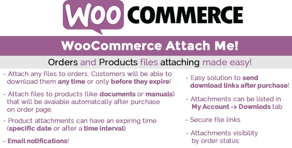 WooCommerce Attach Me! v22.9 – WooCommerce 订单的附加文件