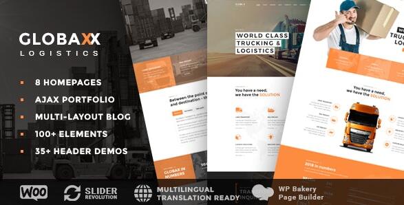 Globax v3.4 – Logistics WordPress 主题+ Woocommerce