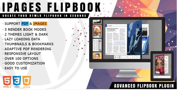 iPages Flipbook for WordPress v1.4.3 – WordPres HTML5动画书插件
