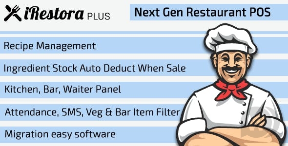 iRestora PLUS v7.5 – 餐厅的销售点 (POS)