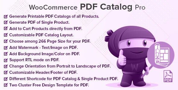 WooCommerce PDF Catalog Pro v2.2.2破解版（已汉化） –  WooCommerce PDF目录专业版