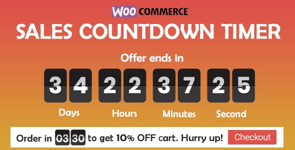 Sales Countdown Timer for WooCommerce and WordPress v1.0.6 – 结帐倒计时插件