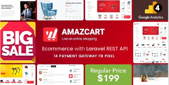 AmazCart v5.1.1（已汉化） – Laravel 电子商务系统 CMS