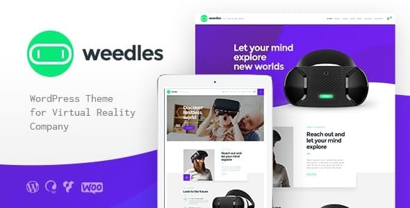 Weedles v1.1.9 – WordPress 虚拟现实登陆页面和商店主题