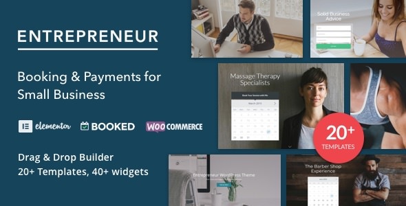 Entrepreneur v3.1.2 –  WordPress小型企业预订主题