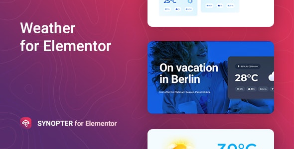 Synopter v1.1.10 – Elementor天气预报插件