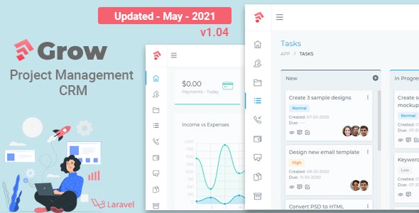 Grow CRM v2.8破解版（已汉化） – Laravel项目管理