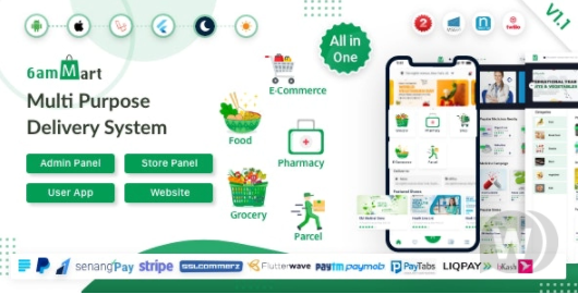 6amMart v2.12 – 多供应商食品、杂货、电子商务、包裹、药房交付应用程序