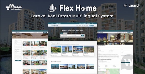 Flex Home v2.55.2（已汉化） – Laravel房地产网站源码