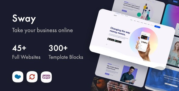 Sway v4.0（已汉化90%） – 带有页面构建器的多用途 WordPress 主题