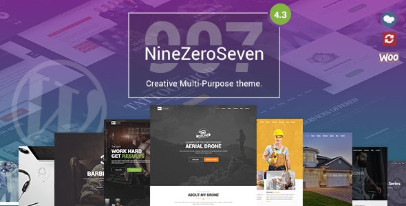 907 v5.3.14（NineZeroSeven）破解版–响应式多用途WordPress主题