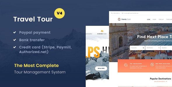 Travel Tour v5.2.8 – WordPress旅行预订主题