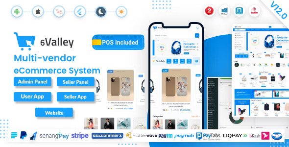6valley Multi-Vendor E-commerce v15.0（已汉化） – 完整的电子商务移动应用程序、Web、卖家和管理面板