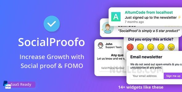 66socialproof v46.0.0（已汉化） – 社交证明和 FOMO 小部件通知 (SAAS)
