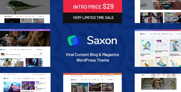 Saxon v1.9.3 – WordPress 新闻模板