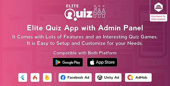 Elite Quiz v2.3.2 – 问答游戏 – Flutter 完整应用程序 + 管理面板