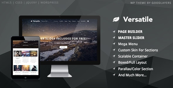 Versatile v1.5.0 – 响应式多用途WP主题