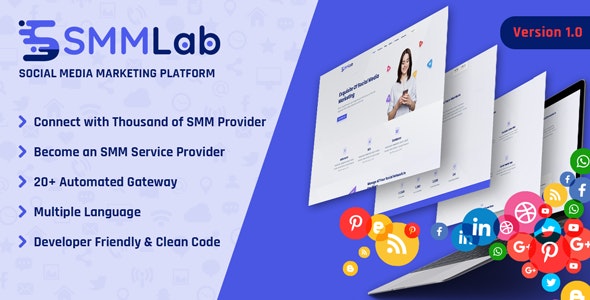 SMMLab v3.1（已汉化90%） – 社交媒体营销 SMM 平台