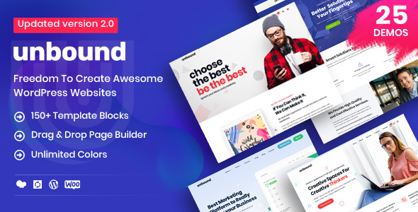 Unbound v2.2.3破解版 – WordPress 商务代理多用途主题