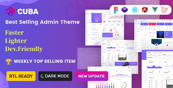Cuba – Bootstrap 4 & 5 HTML, React, Angular 12, VueJS & Laravel Admin Dashboard Template v10.2