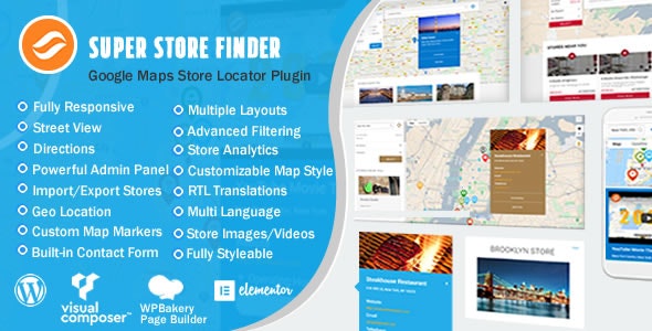 Super Store Finder for WordPress v7.5 – WordPress商店查找插件