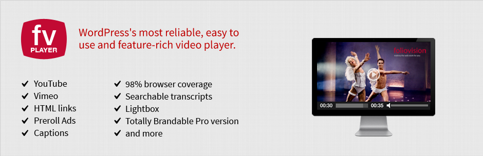 FV Flowplayer Video Player Pro v8.0.9（已汉化95%） – WordPress播放器插件