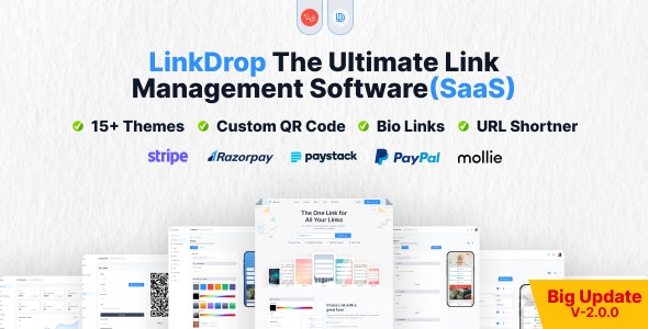 Linkdrop v4.1.0 – SaaS 链接管理工具