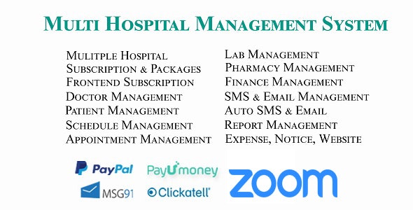 Multi Hospital v9 March 2025 – Hospital Management System (Saas App)