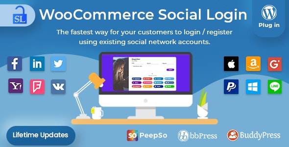 Social Login v2.8.1 – WordPress / WooCommerce Plugin