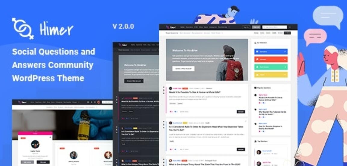 Himer v2.1.0 – WordPress社交问答主题