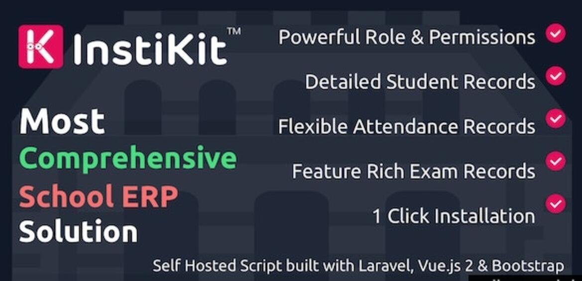 InstiKit School v4.7.0 – 学校管理系统和学校 ERP