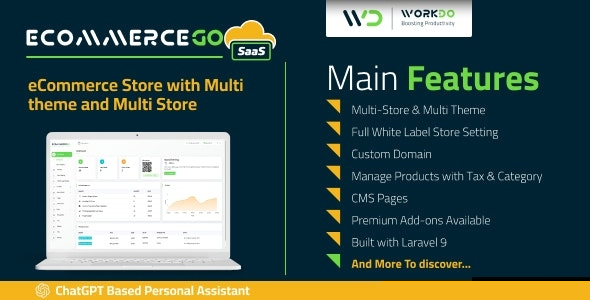 eCommerceGo SaaS v7.1（后端汉化90%） – 具有多主题和多商店的电子商务商店
