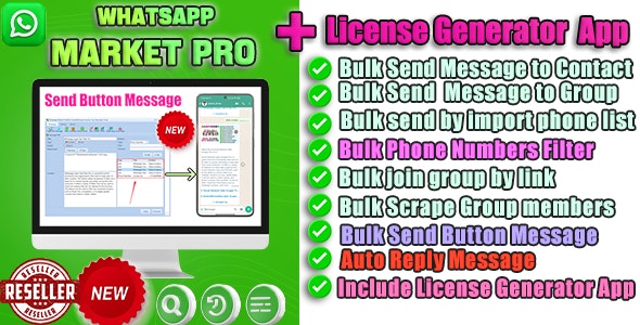 Whatsapp Bulk Sender | Group Send App | Include Generate Key App v3.2.8