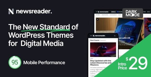 Newsreader v1.0.11 – Revolutionary WordPress Theme for Digital Media