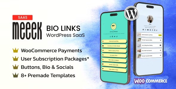 Meeek v2.2.4 – Bio Links SaaS (WordPress)