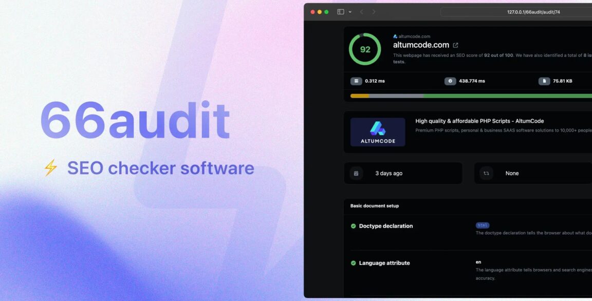 66audit v5.0.0 – SEO 审计软件 (已汉化破解)