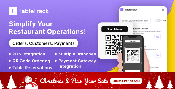TableTrack v1.2.29 – 完整的 SaaS 餐厅管理解决方案