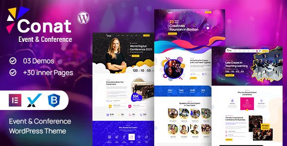 Conat v1.2.3 – 活动和会议 WordPress 主题 + RTL Ready