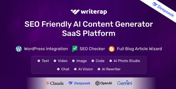 Writerap v1.2.0 – 带有 SEO 优化器 SaaS 应用程序的 AI 内容生成器