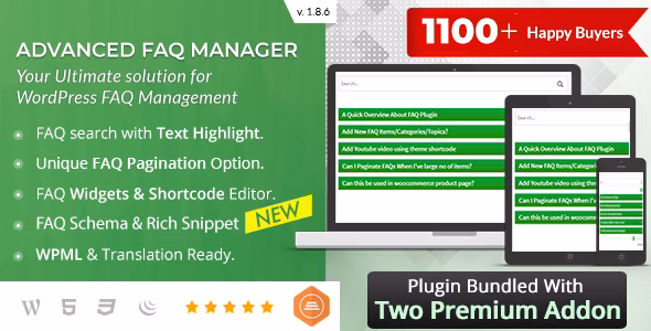 BWL Advanced FAQ Manager v2.2.3 – WordPress 常见问题解答管理器插件