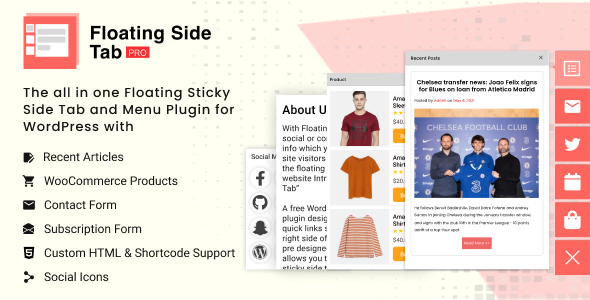 Floating Side Tab PRO v1.0.3（已汉化75%） – WordPress浮动菜单插件