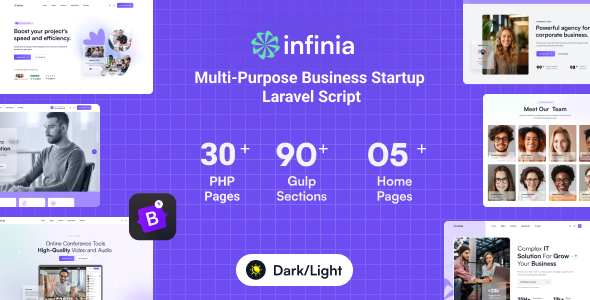 Infinia v1.0.5 – Multipurpose Business Consulting Startup Laravel Script