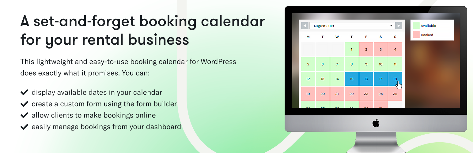 WP Booking System v5.12.2（主插件已汉化）- WordPress 预订插件