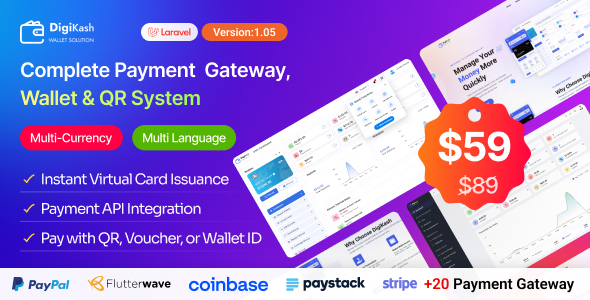 DigiKash v1.0（已汉化15%） – 完整的支付网关、钱包和二维码系统
