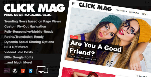 Click Mag v3.7.1 – WordPress 新闻杂志/博客主题