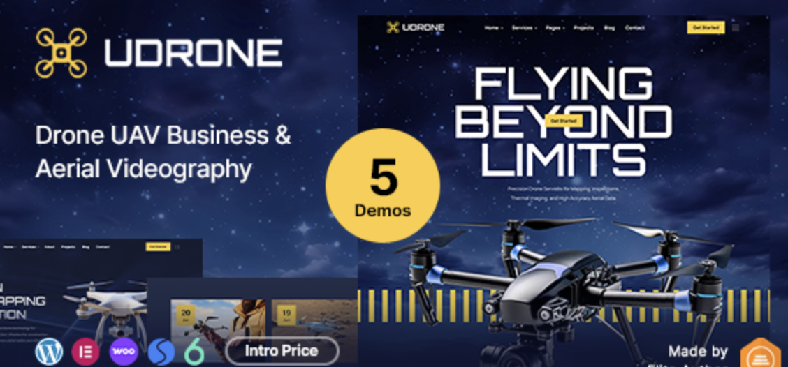 Udrone v1.0 – 无人机业务及航拍 WordPress 主题