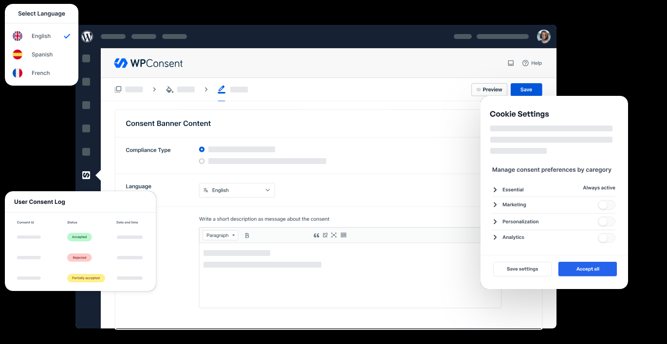 WPConsent Pro v1.1.9 – WordPress Privacy Compliance Made Easy